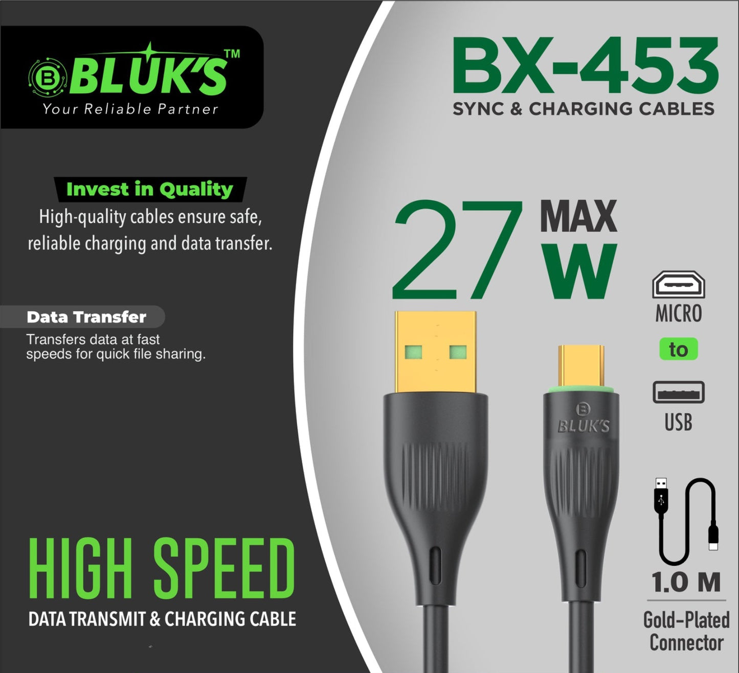 BX-453 Charging Cable MICRO (24W)