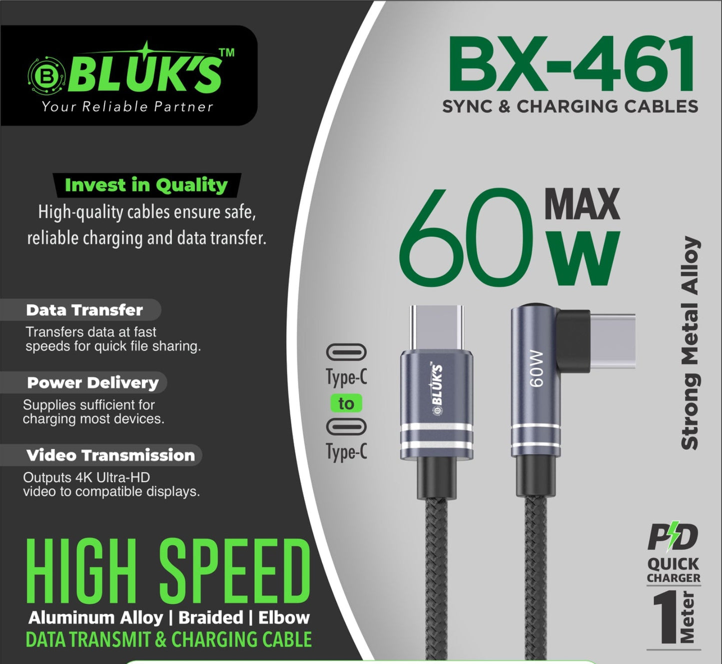 BX-461 Charging Cable TYPE C (60W)