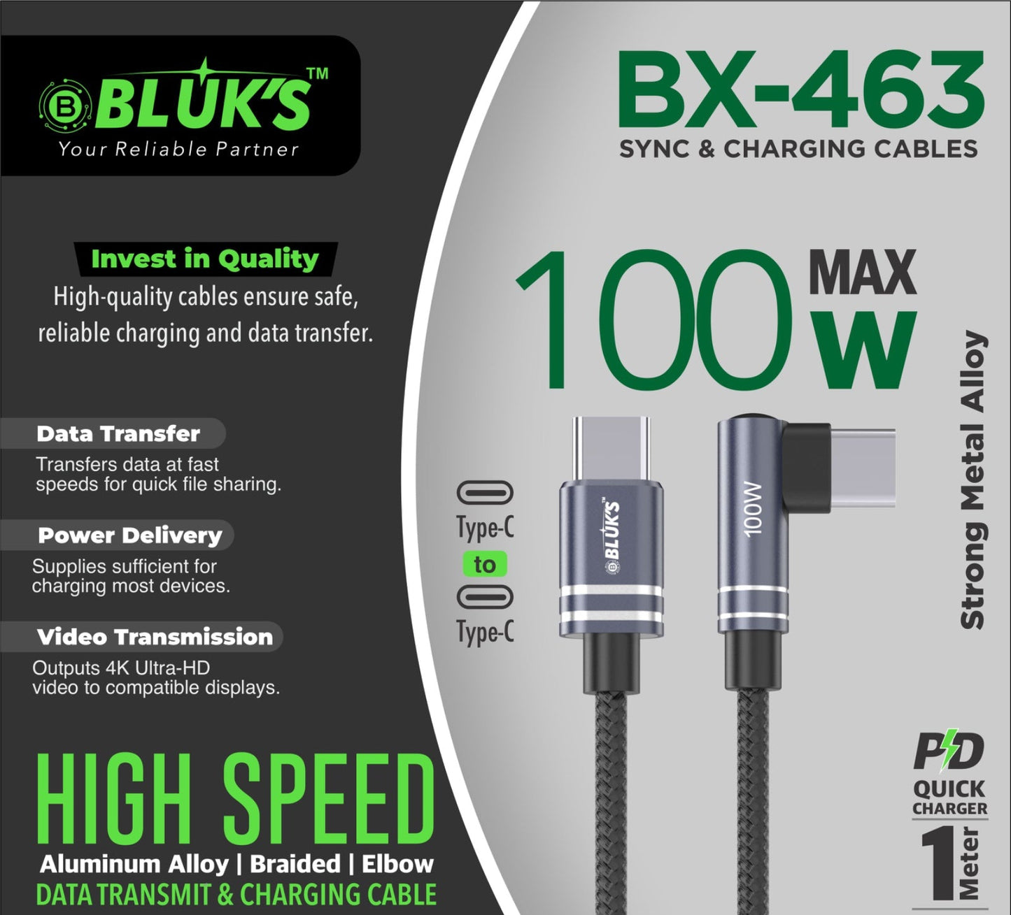 BX-463 Charging Cable TYPE C (100W)