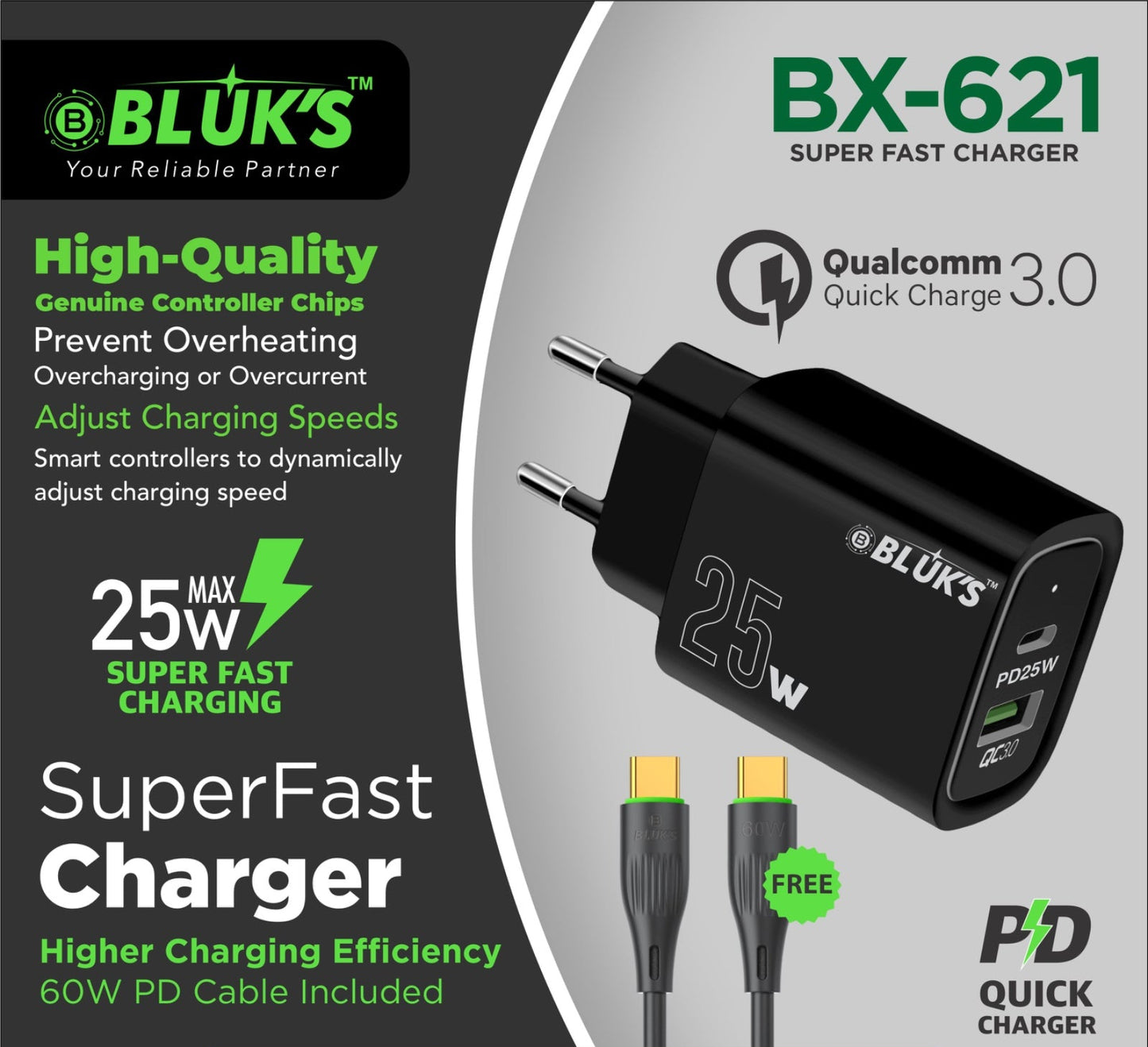 BX-621 Super Fast Charger 25W