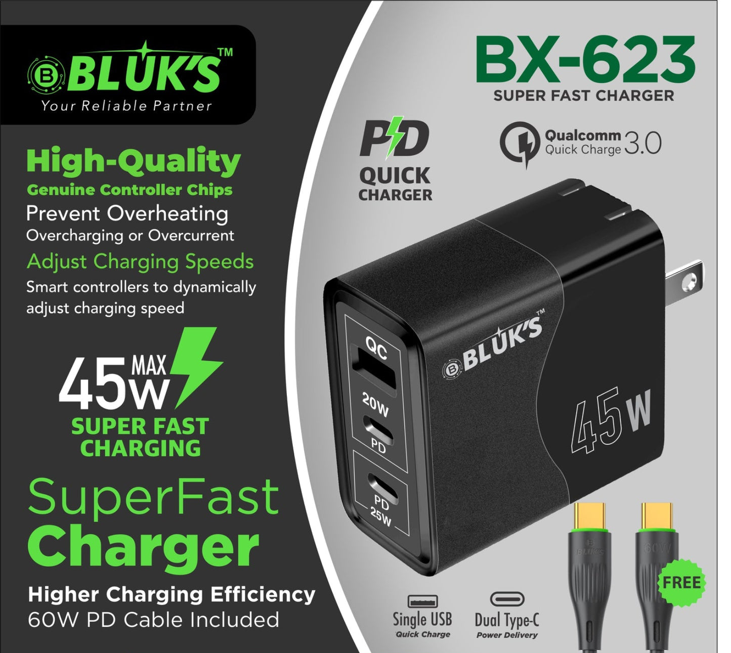 BX-623 Super Fast Charger 45W
