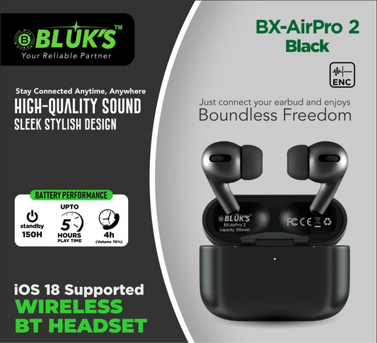 AIRPODS PRO 2 BLACK ENC  (1 YEAR WARRANTY)