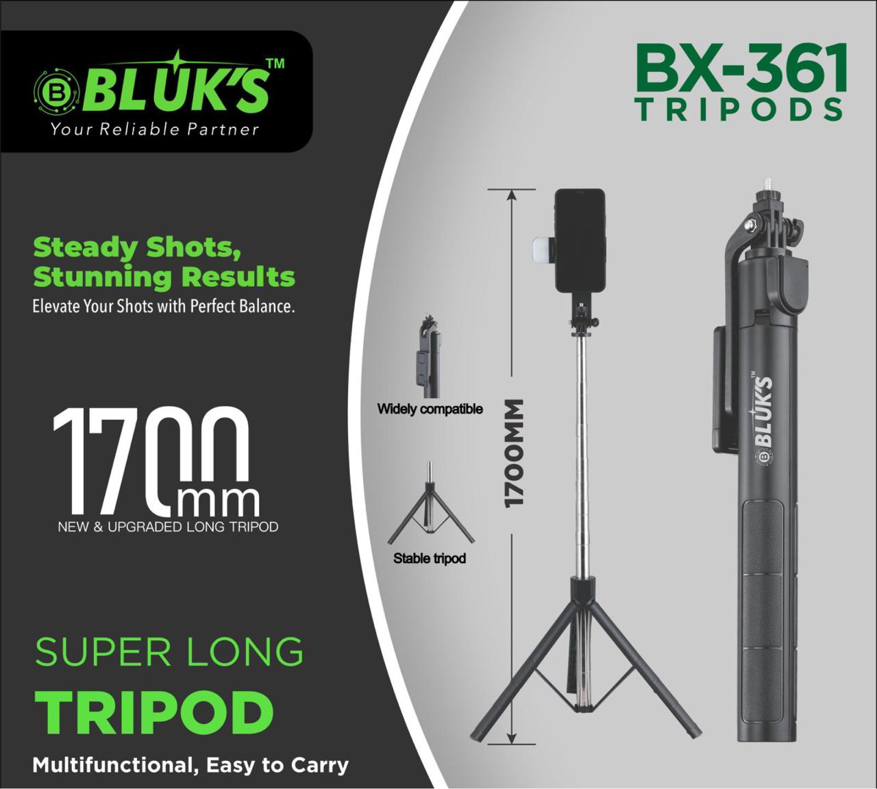 TRIPODS BX-361 (1 YEAR WARRANTY)