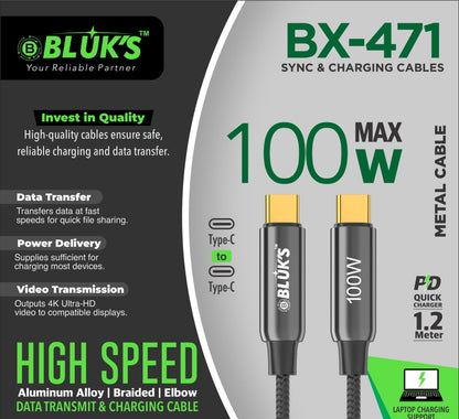 BX-471 Charging Cable TYPE C (100W)