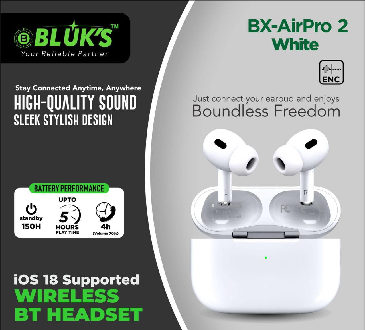AIRPODS PRO 2 WITH ENC  (1 YEAR WARRANTY)